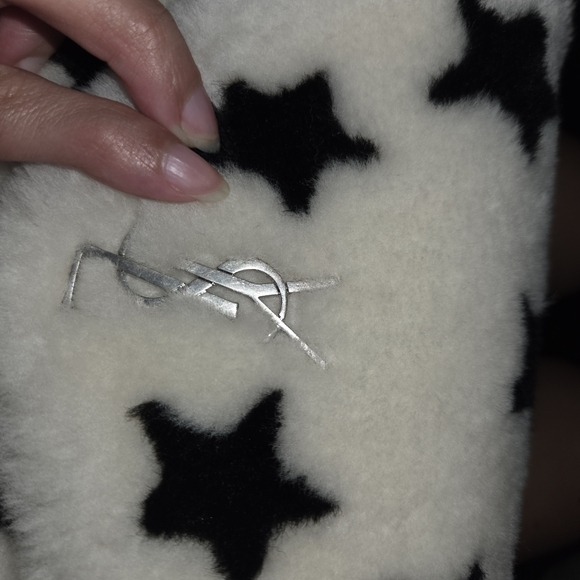 SAINT LAURENT YSL Toy Loulou Star Shearling Pouch Bag RARE - Picture 8 of 10